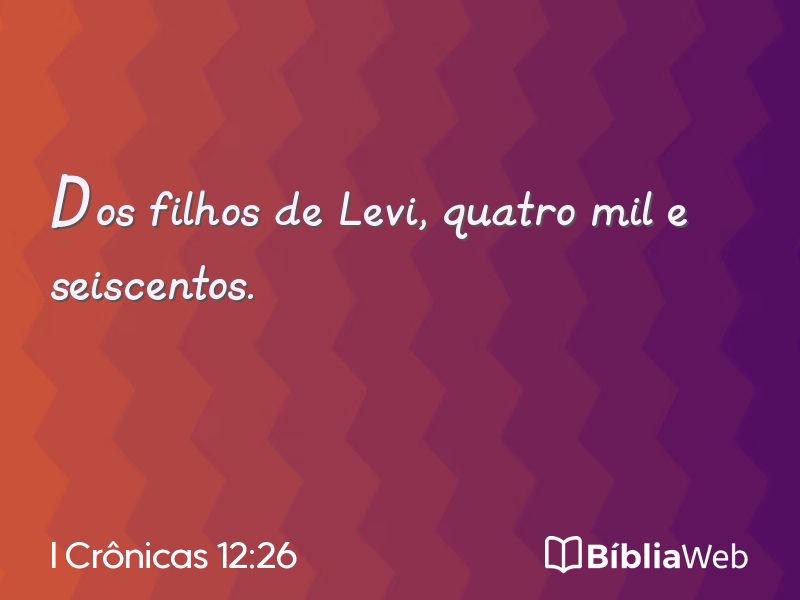I Crônicas 12:26 em imagem para compartilhar
