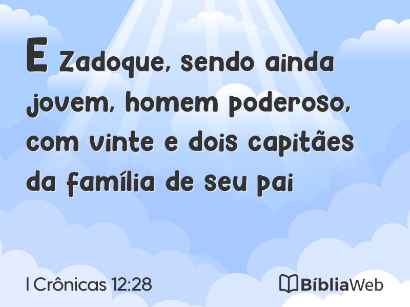 I Crônicas 12:28 em imagem para compartilhar