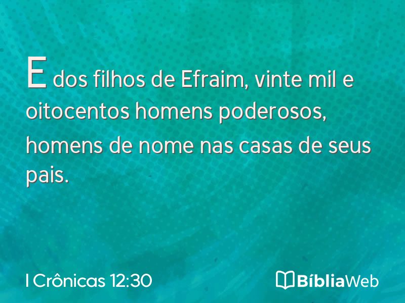 I Crônicas 12:30 em imagem para compartilhar