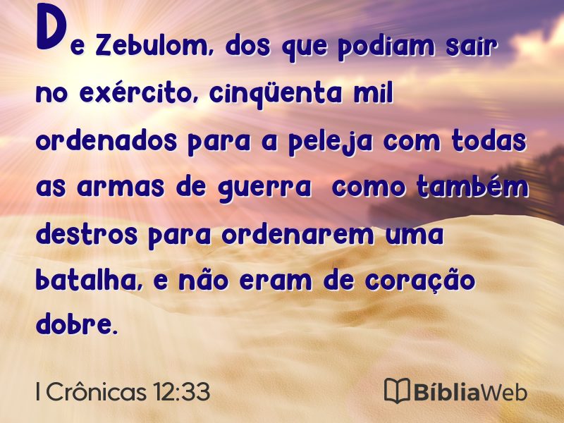 I Crônicas 12:33 em imagem para compartilhar