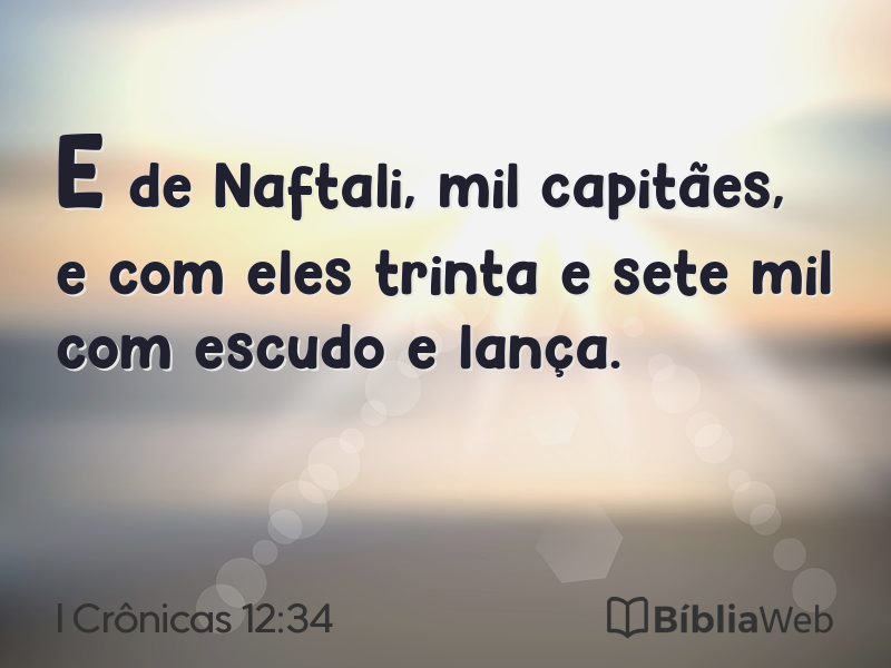 I Crônicas 12:34 em imagem para compartilhar
