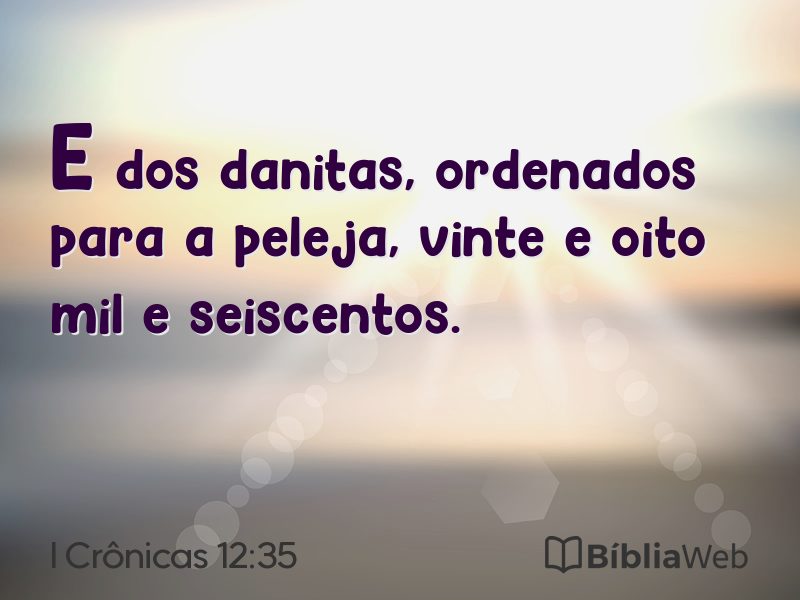 I Crônicas 12:35 em imagem para compartilhar
