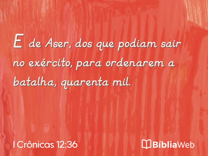 I Crônicas 12:36 em imagem para compartilhar