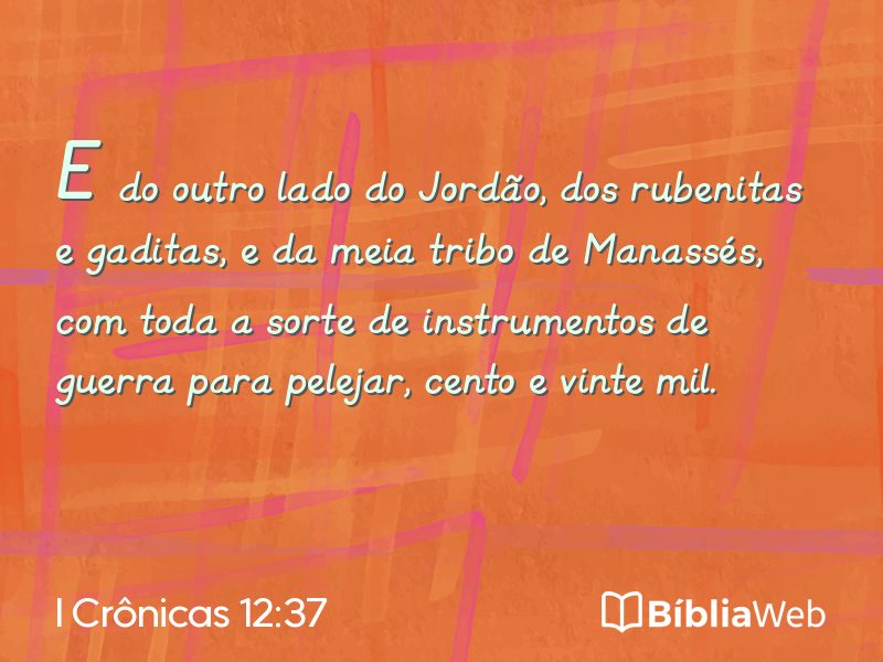 I Crônicas 12:37 em imagem para compartilhar