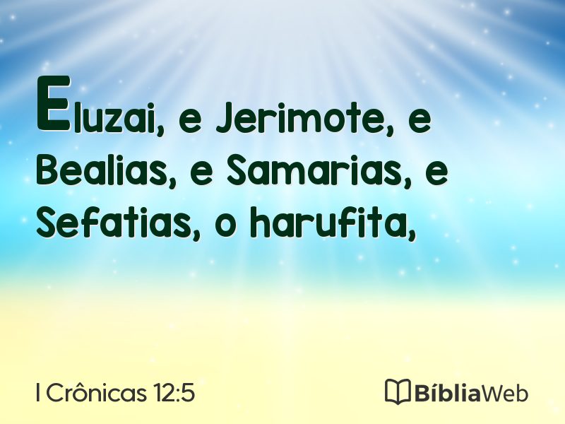 I Crônicas 12:5 em imagem para compartilhar