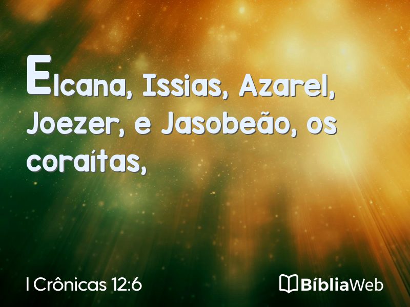 I Crônicas 12:6 em imagem para compartilhar