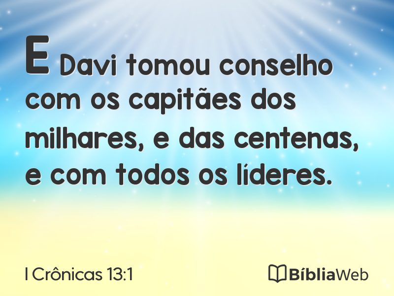 I Crônicas 13:1 em imagem para compartilhar