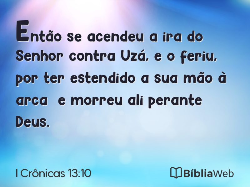 I Crônicas 13:10 em imagem para compartilhar