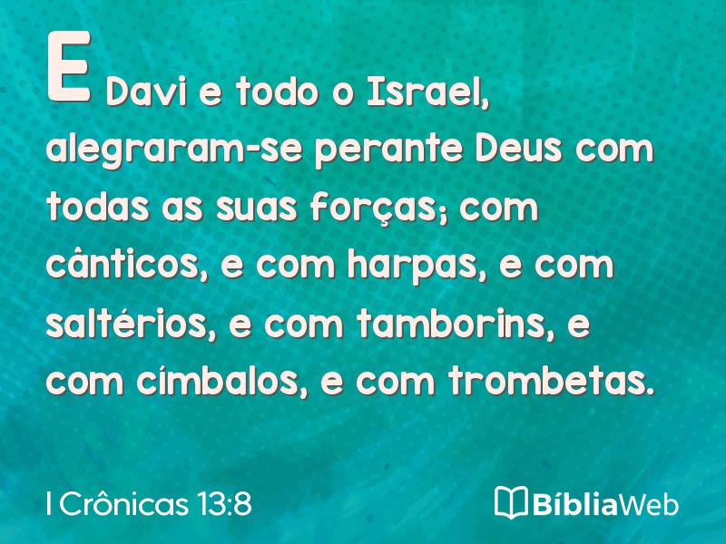 I Crônicas 13:8 em imagem para compartilhar