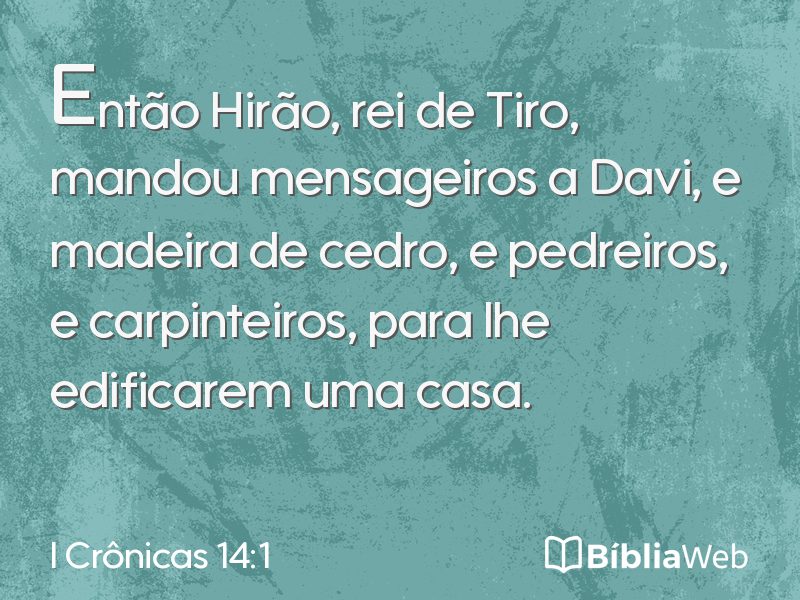 I Crônicas 14:1 em imagem para compartilhar
