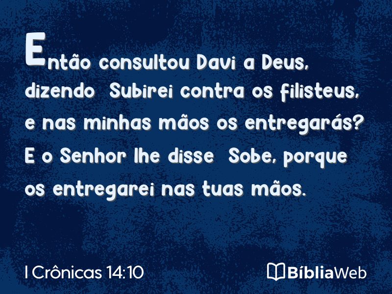 I Crônicas 14:10 em imagem para compartilhar