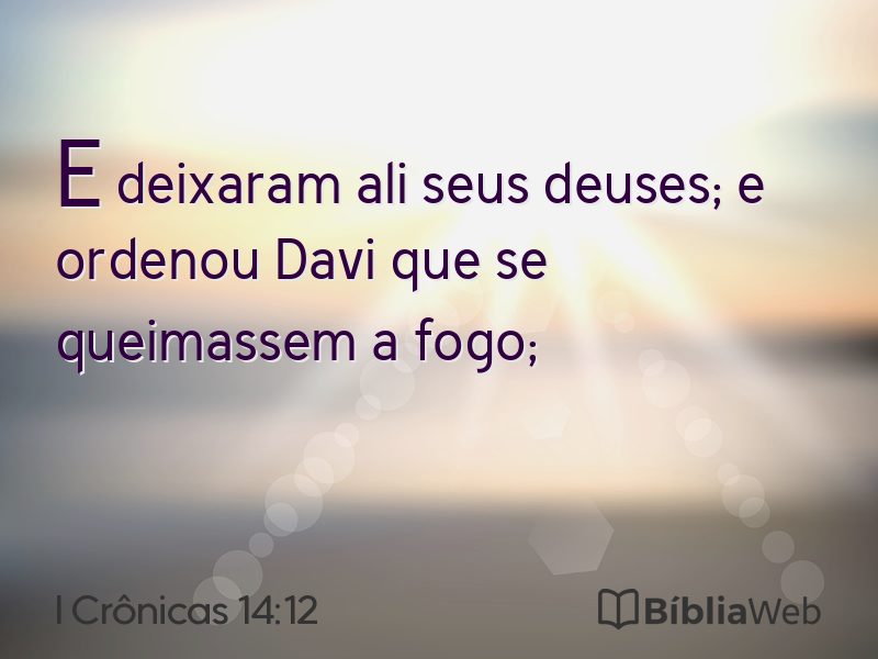 I Crônicas 14:12 em imagem para compartilhar