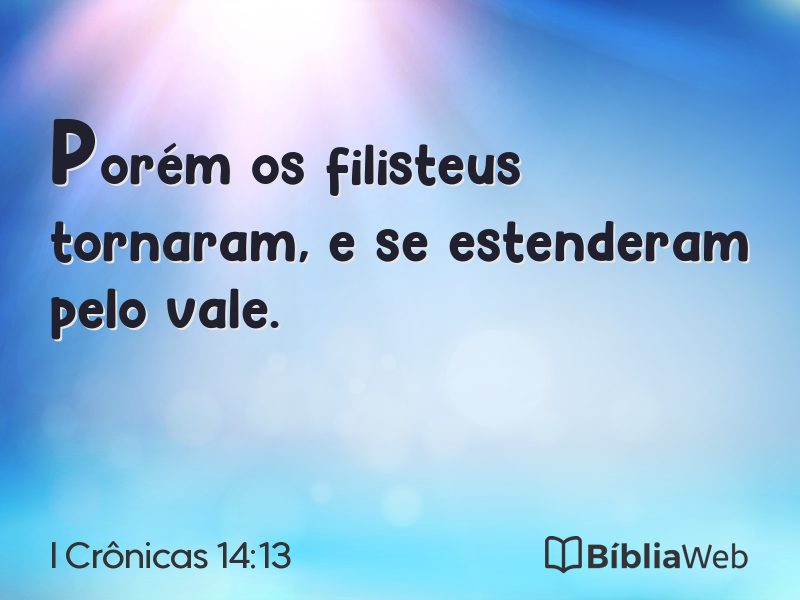 I Crônicas 14:13 em imagem para compartilhar