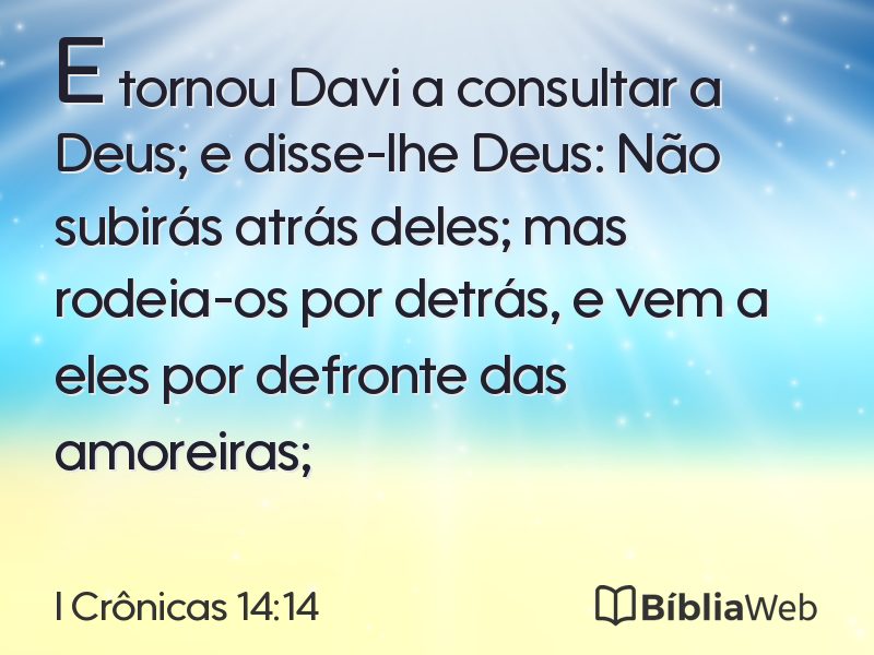 I Crônicas 14:14 em imagem para compartilhar