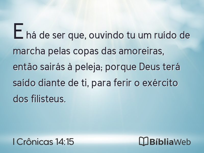 I Crônicas 14:15 em imagem para compartilhar
