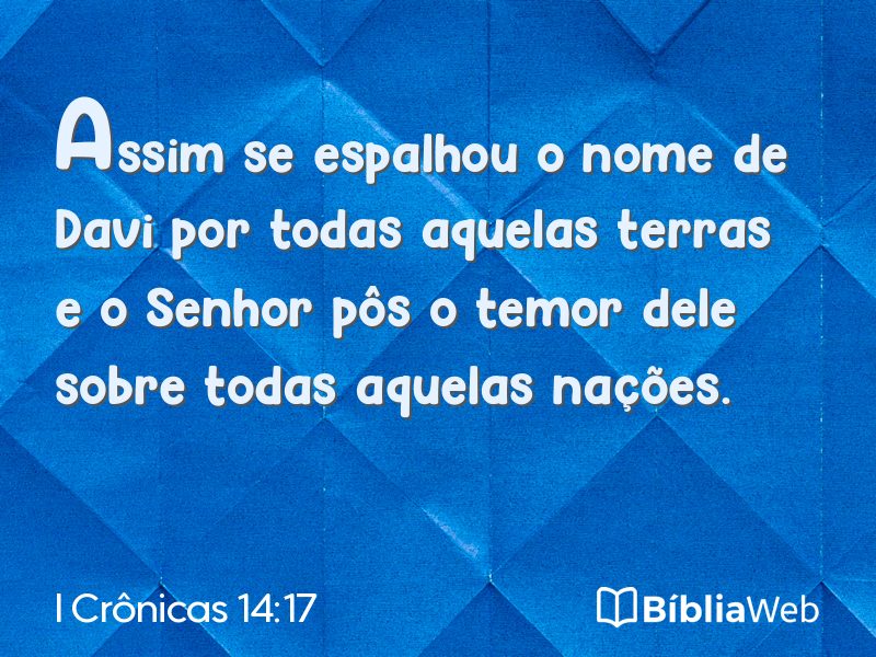 I Crônicas 14:17 em imagem para compartilhar