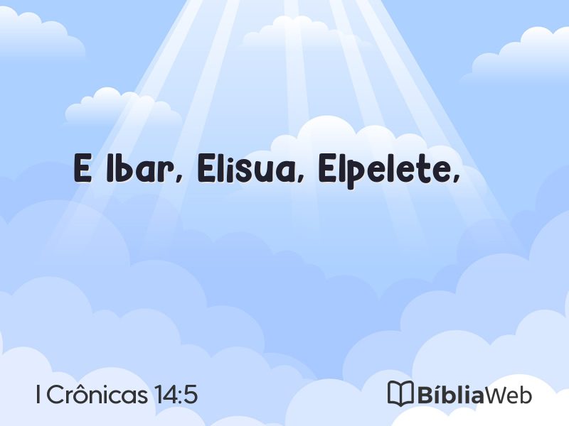 I Crônicas 14:5 em imagem para compartilhar