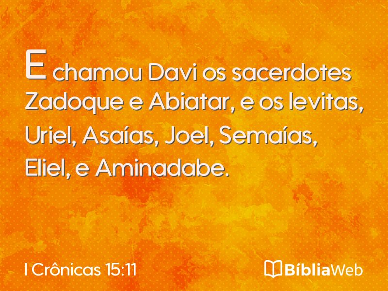 I Crônicas 15:11 em imagem para compartilhar