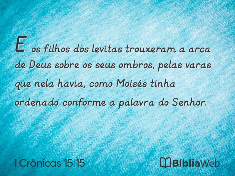 I Crônicas 15:15 em imagem para compartilhar