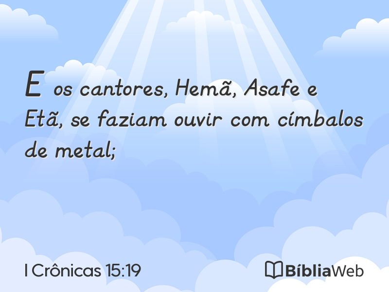 I Crônicas 15:19 em imagem para compartilhar