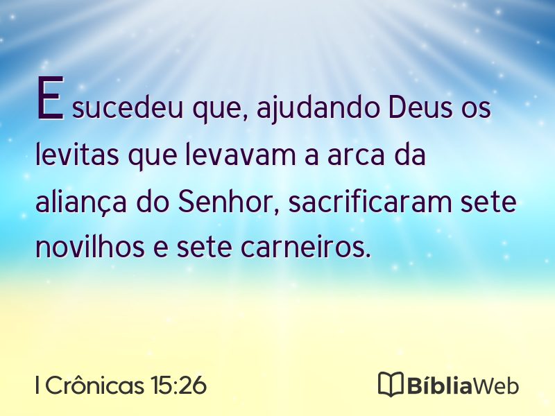 I Crônicas 15:26 em imagem para compartilhar