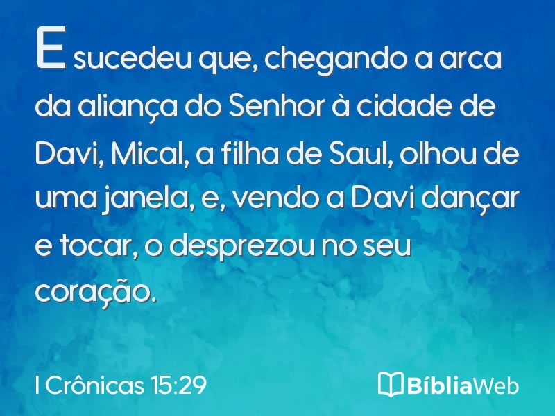 I Crônicas 15:29 em imagem para compartilhar