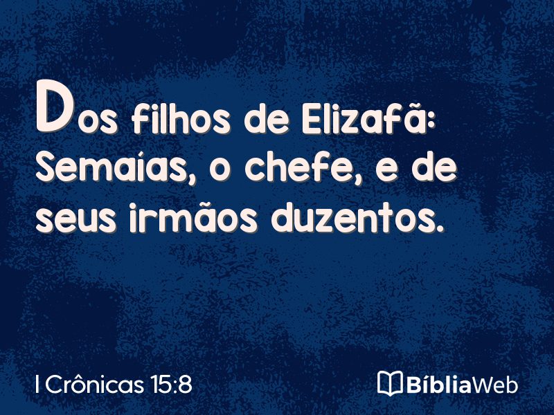I Crônicas 15:8 em imagem para compartilhar