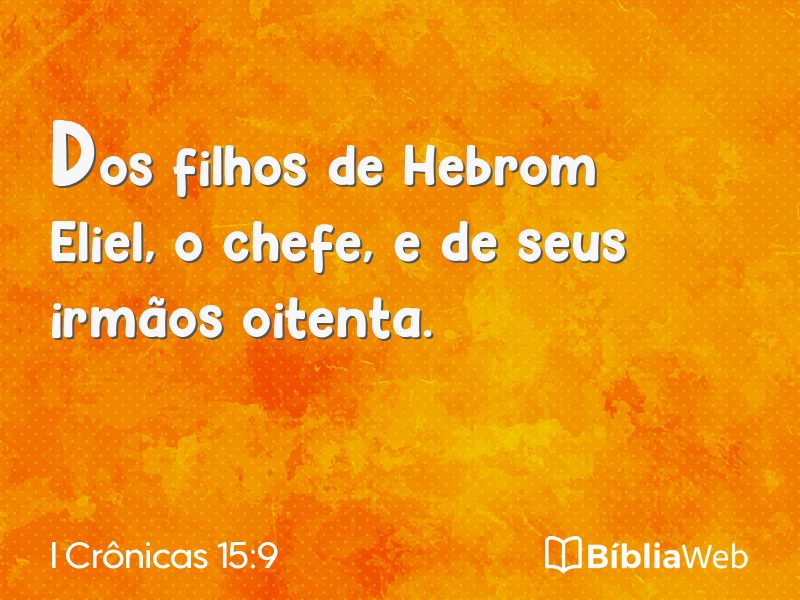 I Crônicas 15:9 em imagem para compartilhar