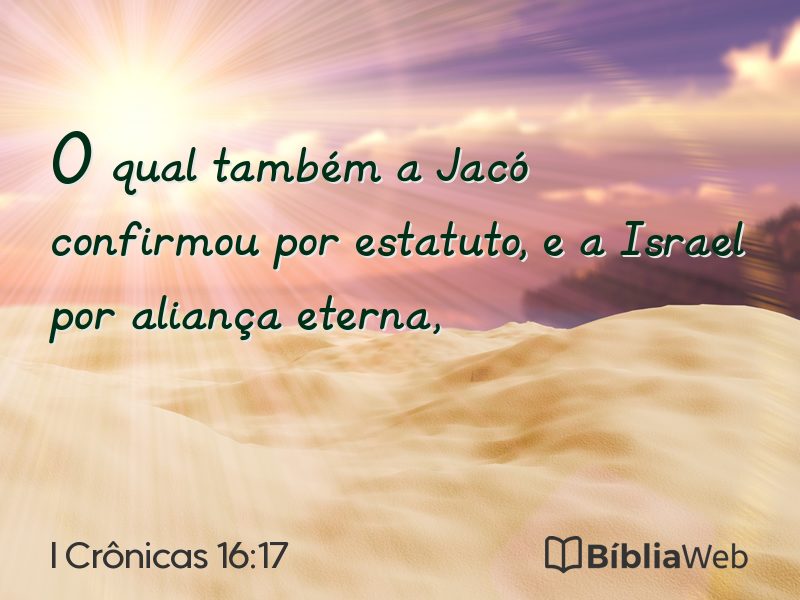 I Crônicas 16:17 em imagem para compartilhar