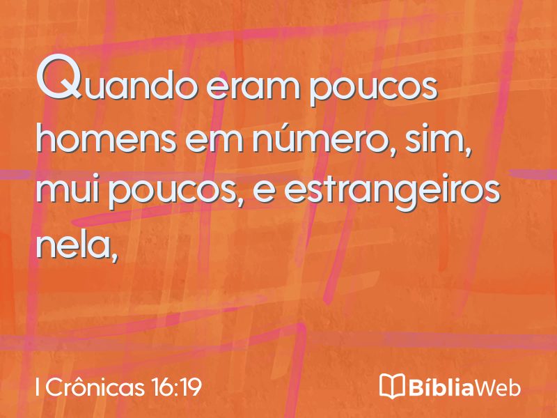 I Crônicas 16:19 em imagem para compartilhar
