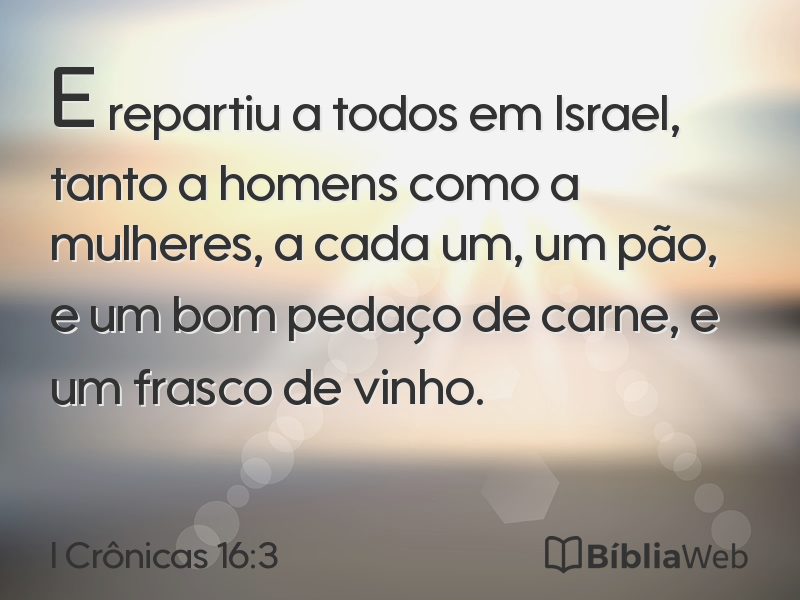 I Crônicas 16:3 em imagem para compartilhar