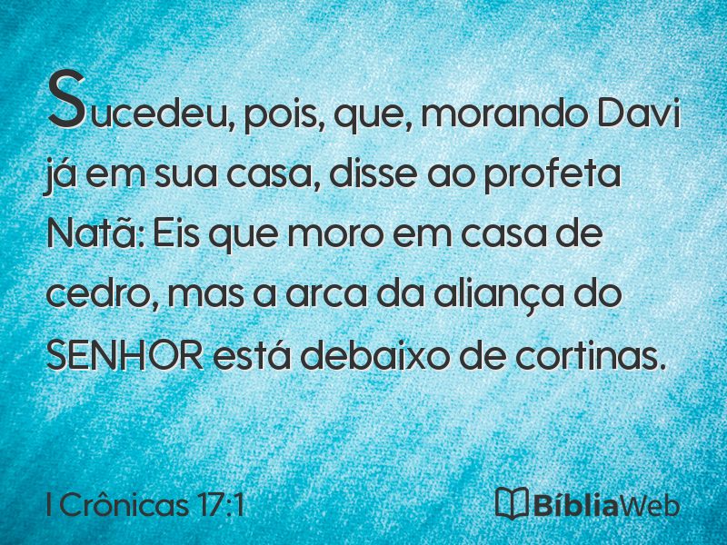 I Crônicas 17:1 em imagem para compartilhar