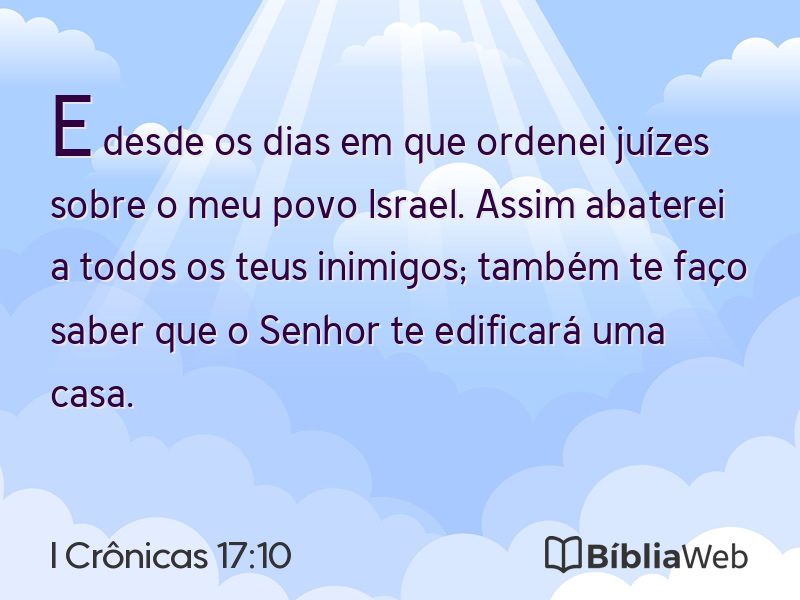 I Crônicas 17:10 em imagem para compartilhar