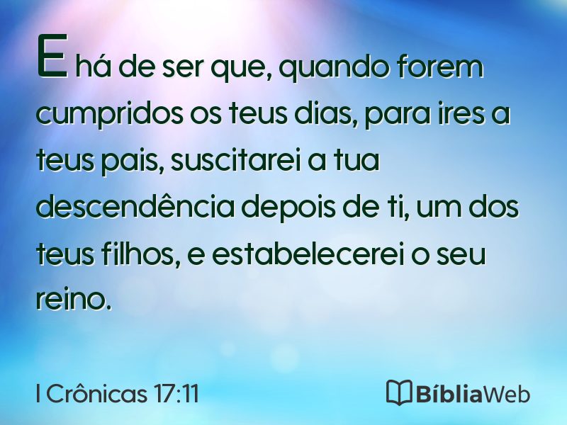 I Crônicas 17:11 em imagem para compartilhar
