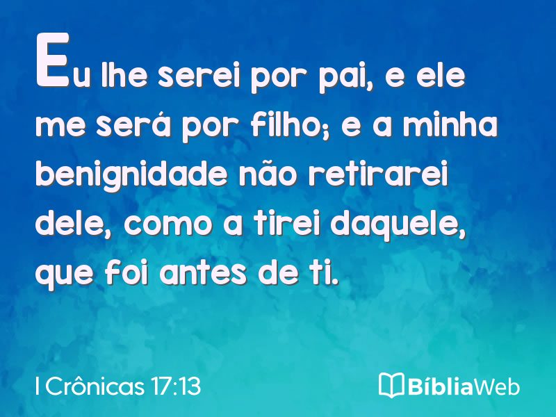 I Crônicas 17:13 em imagem para compartilhar