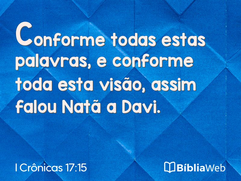 I Crônicas 17:15 em imagem para compartilhar