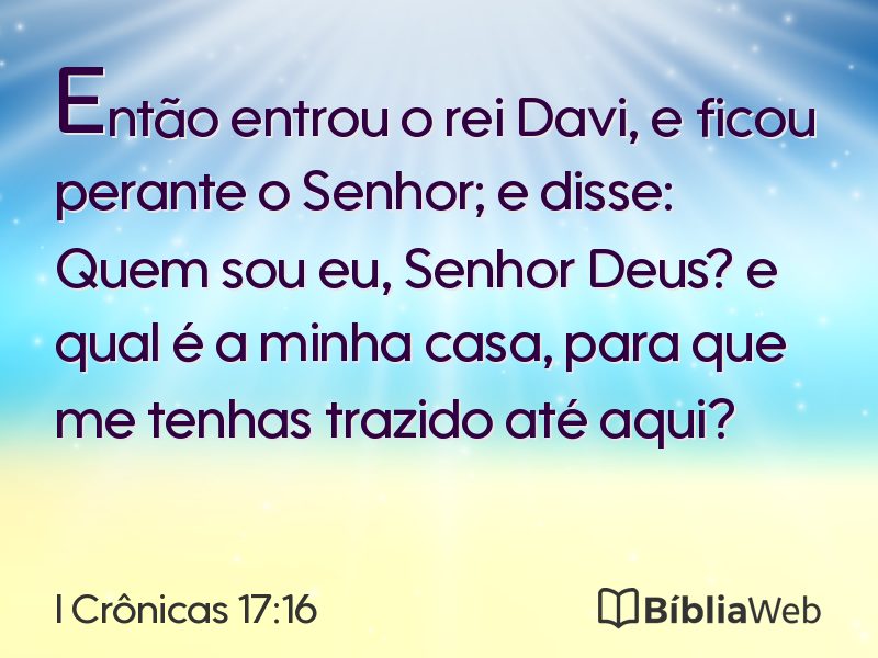 I Crônicas 17:16 em imagem para compartilhar