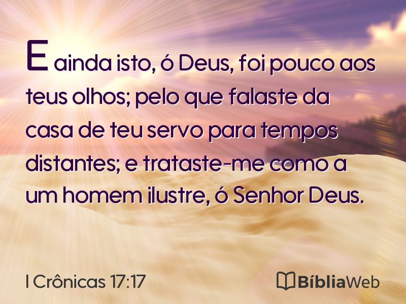I Crônicas 17:17 em imagem para compartilhar
