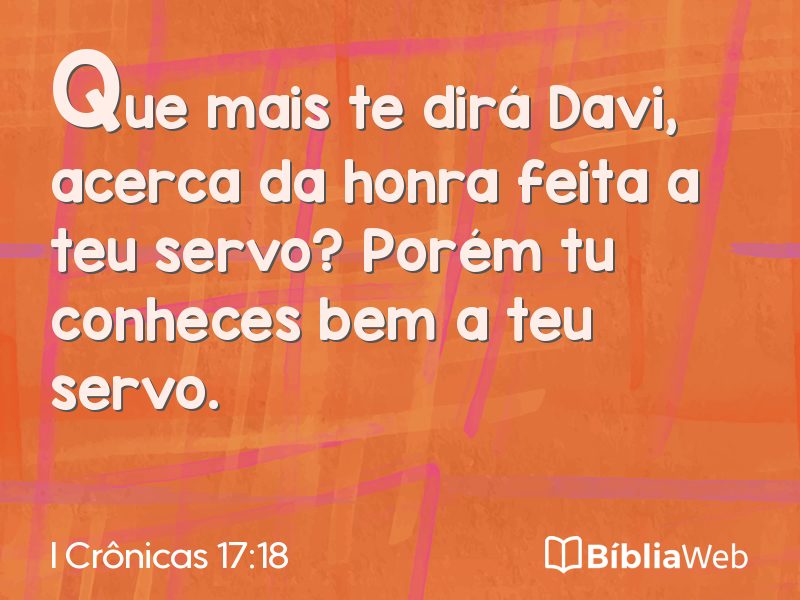 I Crônicas 17:18 em imagem para compartilhar