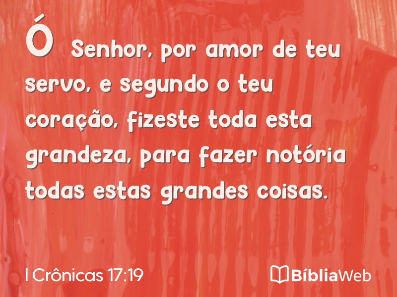 I Crônicas 17:19 em imagem para compartilhar