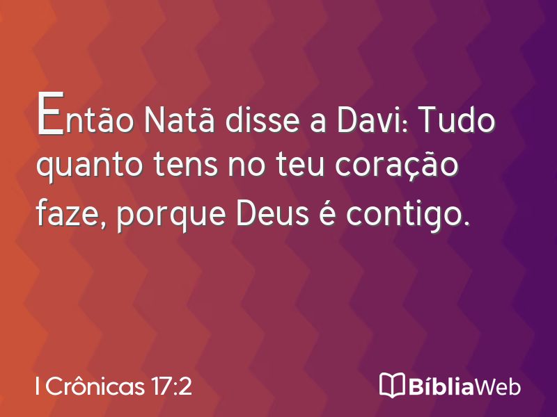 I Crônicas 17:2 em imagem para compartilhar