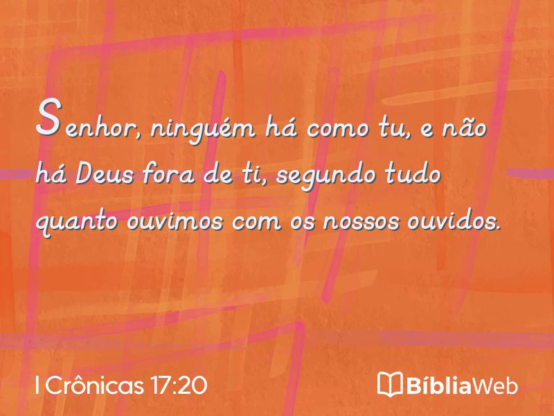 I Crônicas 17:20 em imagem para compartilhar