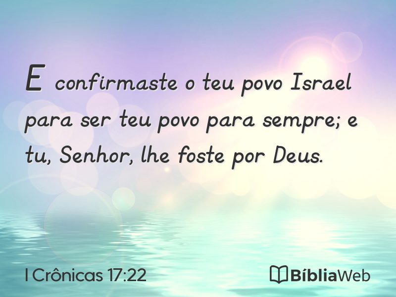 I Crônicas 17:22 em imagem para compartilhar