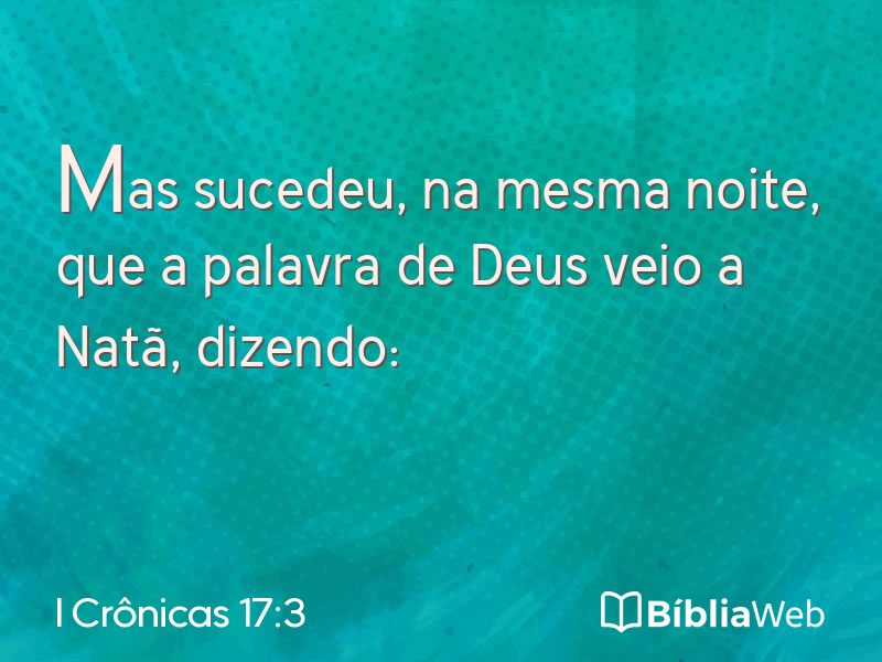 I Crônicas 17:3 em imagem para compartilhar