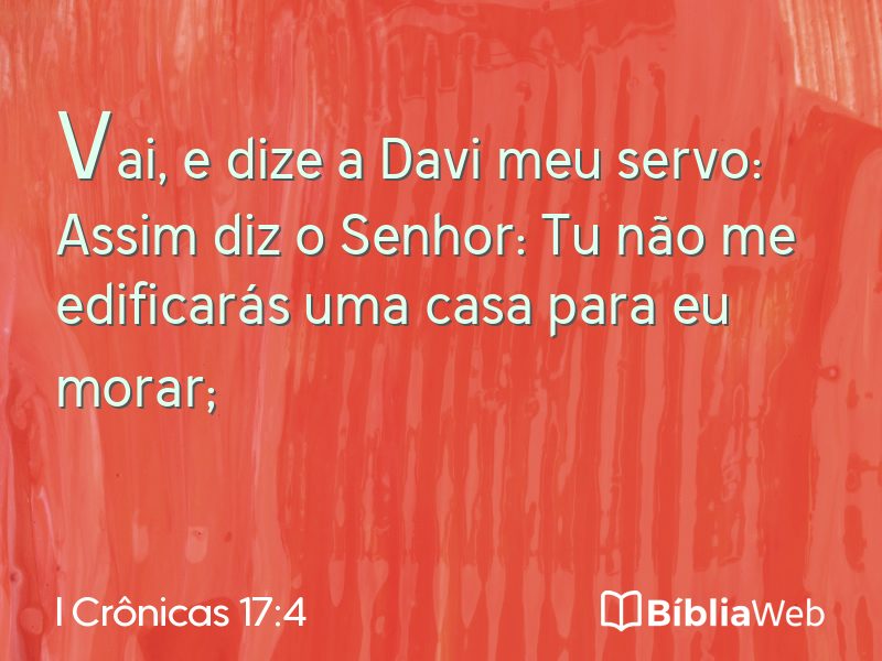 I Crônicas 17:4 em imagem para compartilhar