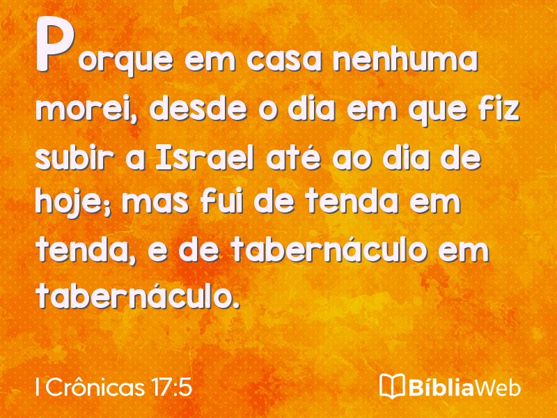I Crônicas 17:5 em imagem para compartilhar
