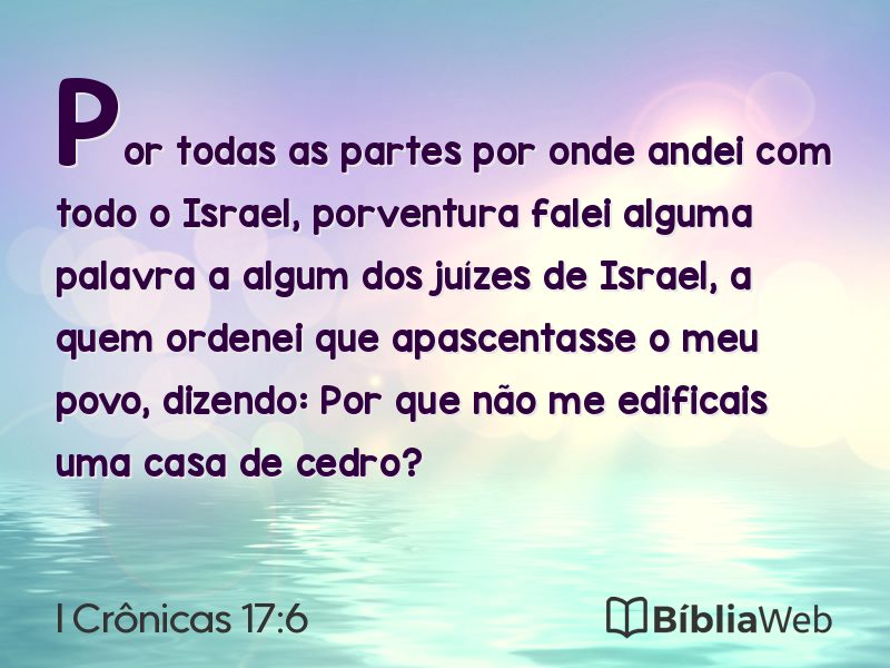 I Crônicas 17:6 em imagem para compartilhar