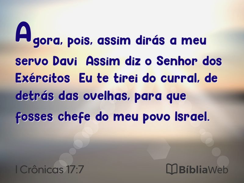 I Crônicas 17:7 em imagem para compartilhar