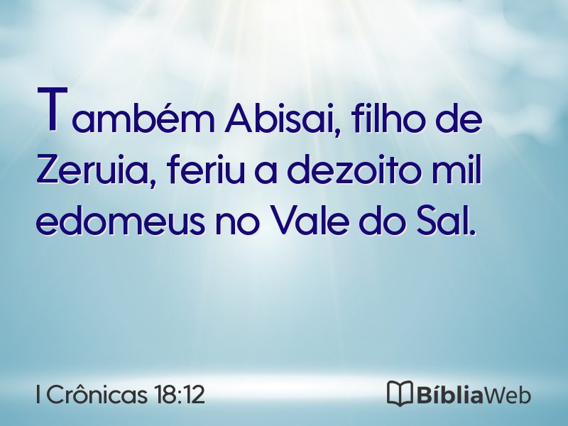 I Crônicas 18:12 em imagem para compartilhar