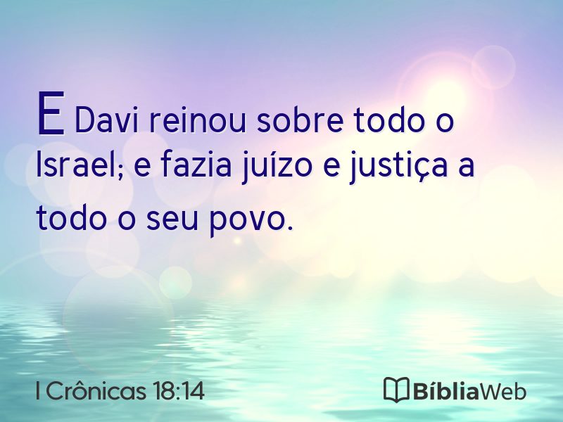I Crônicas 18:14 em imagem para compartilhar